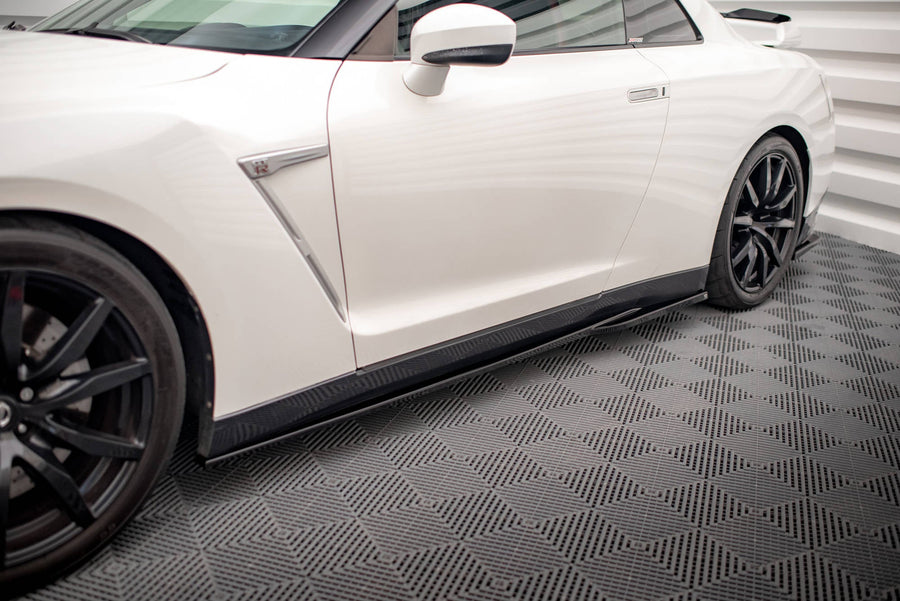 Maxton sideskørter til Nissan GTR R35 Facelift – blank sort – billede 1 af 5