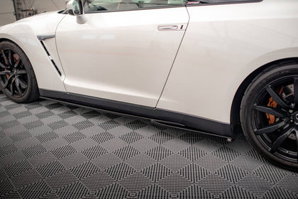 Maxton sideskørter til Nissan GTR R35 Facelift – blank sort – billede 3 af 5