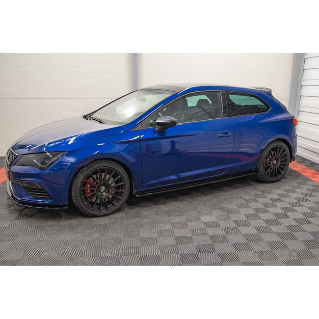 Maxton sideskørter til Seat Leon Cupra / FR SC Mk3 / Mk3 Facelift – blank sort – billede 1 af 7