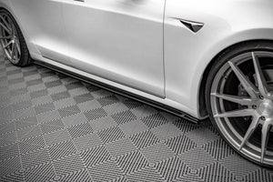 Maxton sideskørter til Tesla Model S Facelift – blank sort – billede 3 af 6