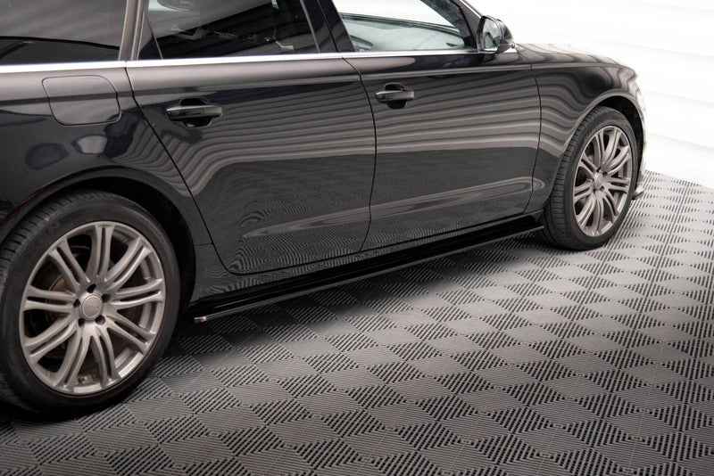 Maxton sideskørter til Audi A6 C7 – blank sort – billede 1 af 5