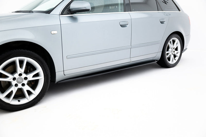 Maxton sideskørter til Audi S4 / A4 / A4 S-Line Sedan / Avant B6 / B7 – blank sort – billede 1 af 6