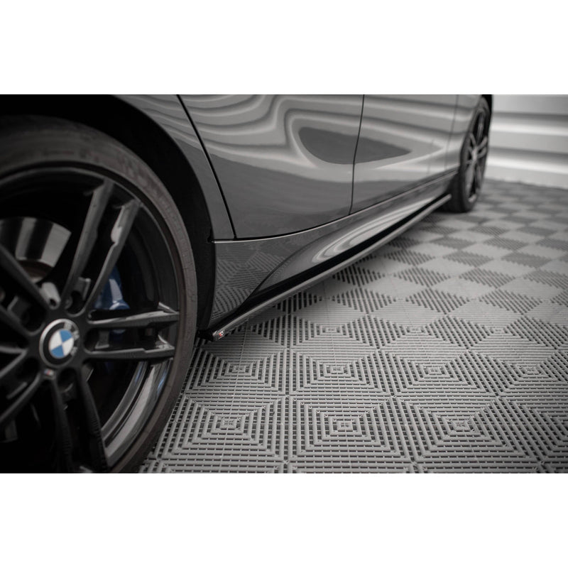 Maxton sideskørter til BMW 1 F20 M135i / M140i / M-Pack – blank sort – billede 2 af 5