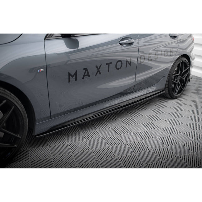 Maxton sideskørter til BMW 1 M-Pack / M135i / 128ti – blank sort – billede 1 af 5