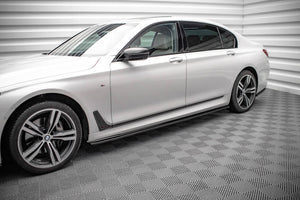 Maxton sideskørter til BMW 7 Long M-Pack G12 – blank sort – billede 1 af 6