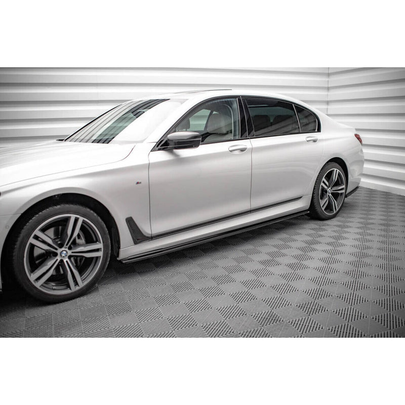 Maxton sideskørter til BMW 7 Long M-Pack G12 – blank sort – billede 1 af 6