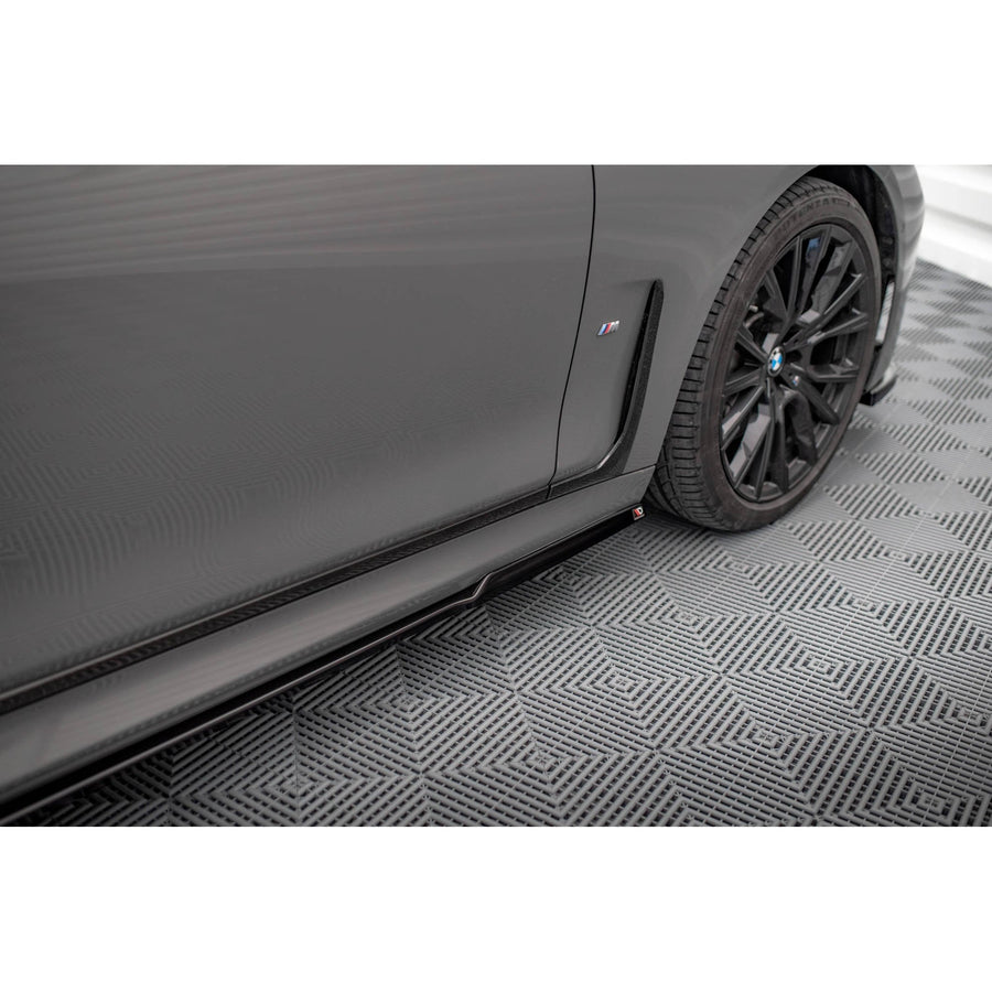 Maxton sideskørter til BMW 7 M-Pack G11 – blank sort – billede 1 af 5