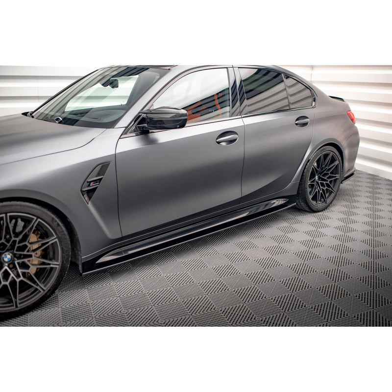 Maxton sideskørter til BMW M3 Sedan / Touring G80 / G81 – blank sort – billede 1 af 6