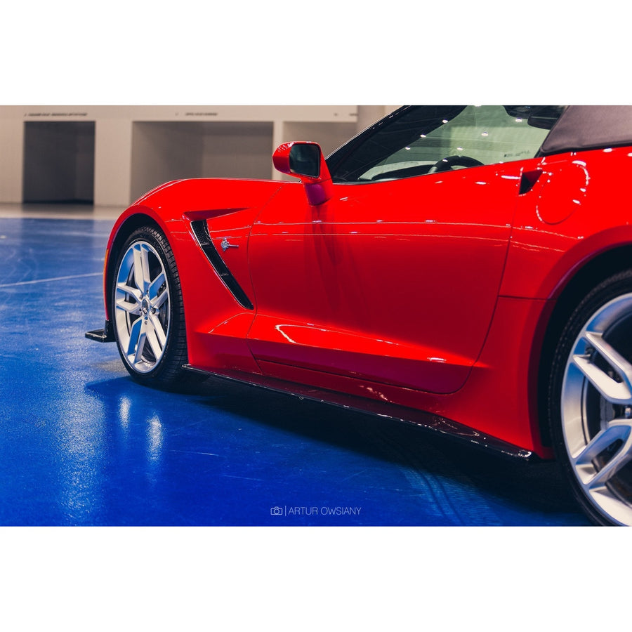 Maxton sideskørter til Chevrolet Corvette Stingray C7 – blank sort – billede 1 af 5