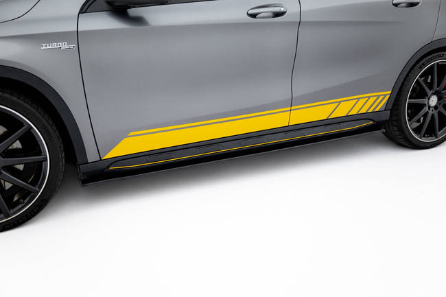 Maxton sideskørter til Mercedes-Benz GLA 45 AMG – blank sort – billede 1 af 5