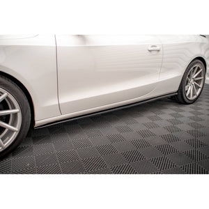 Maxton sideskørter til Audi A5 / A5 S-Line / S5 Coupe 8T – blank sort – billede 1 af 5