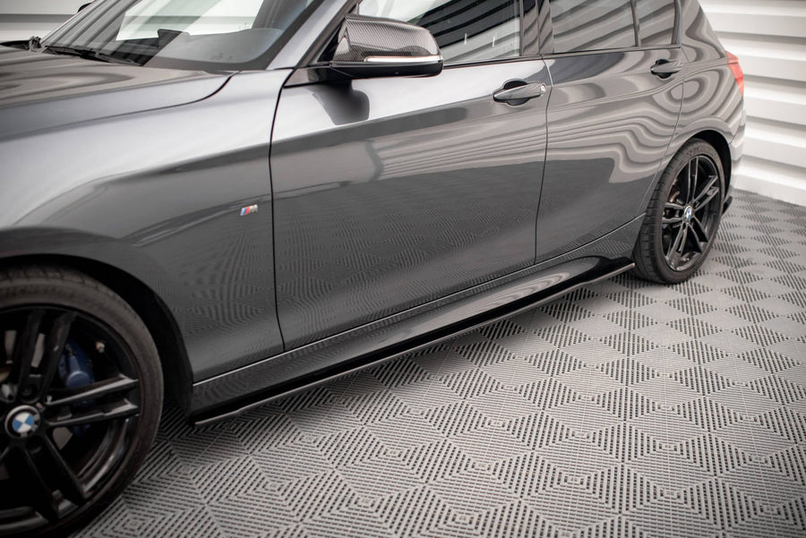 Maxton sideskørter til BMW 1 M135i / M140i / M-Pack F20 – blank sort – billede 1 af 5