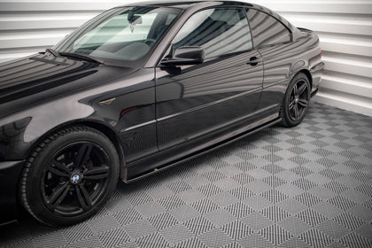 Maxton sideskørter til BMW 3 Coupe M-Pack E46 – blank sort – billede 1 af 6
