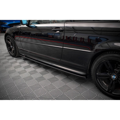 Maxton sideskørter til BMW 3 Coupe M-Pack E46 – blank sort – billede 3 af 6