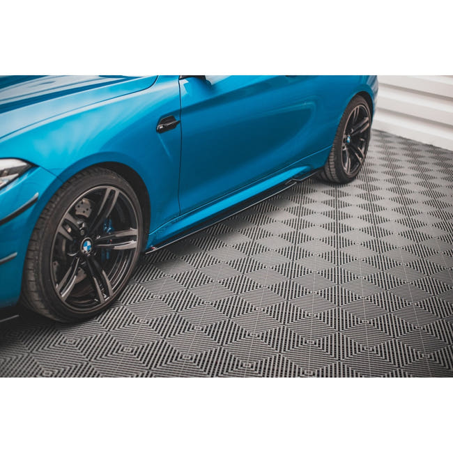 Maxton sideskørter til BMW M2 F87 – blank sort – billede 1 af 4