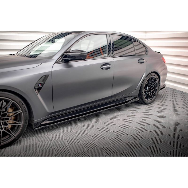 Maxton sideskørter til BMW M3 Sedan / Touring G80 / G81 – blank sort – billede 1 af 6