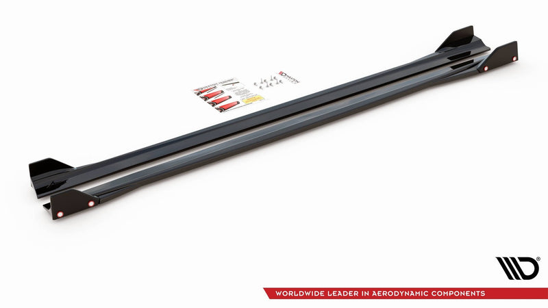 Maxton sideskørter til Mercedes-AMG A45 S – blank sort – billede 3 af 5