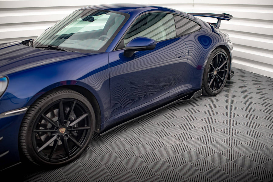 Maxton sideskørter til Porsche 911 Carrera Aero / Carrera GTS 992 – blank sort – billede 1 af 6