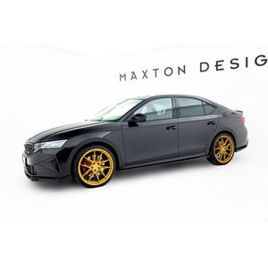 Maxton sideskørter til Skoda Octavia RS Liftback / Combi Mk4 Facelift – blank sort – billede 3 af 6