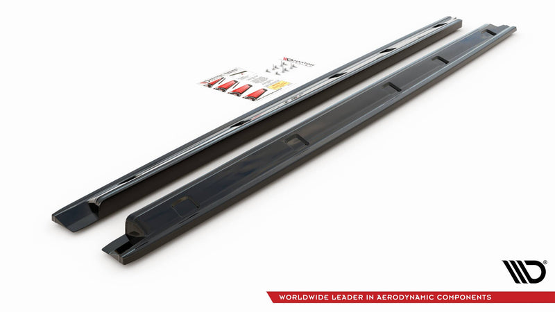Maxton sideskørter til Volkswagen Caddy Mk5 / Ford Transit Connect Mk3 – blank sort – billede 5 af 5
