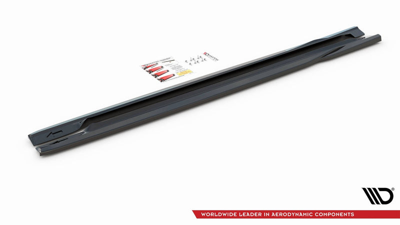 Maxton sideskørter til Volvo S60 Standard / R-Design Mk2 / Mk2 Facelift – blank sort – billede 6 af 7