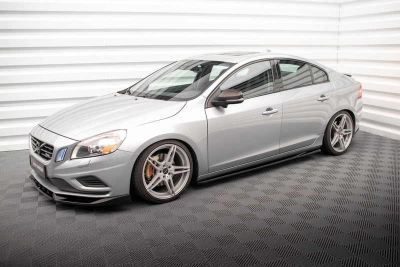 Maxton sideskørter til Volvo S60 Standard / R-Design Mk2 / Mk2 Facelift – blank sort – billede 4 af 7