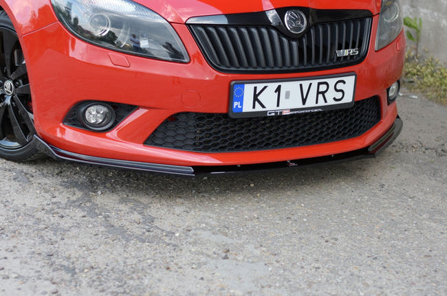 Maxton frontsplitter til Skoda Fabia Mk2 RS – blank sort – billede 2 af 6