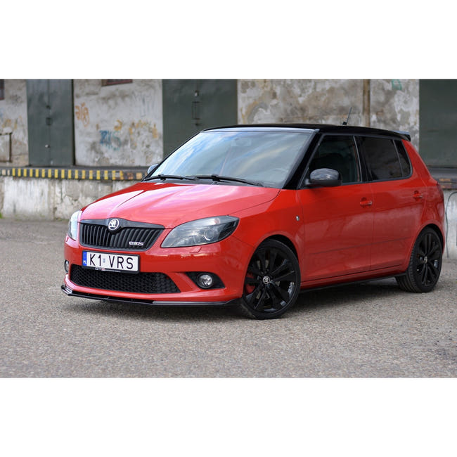Maxton frontsplitter til Skoda Fabia Mk2 RS – blank sort – billede 1 af 6
