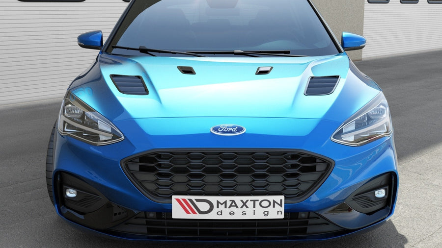 Maxton motorhjelmstilbehør til Ford Focus ST-Line / ST Mk4 ( Bigger ) – blank sort – billede 1 af 6
