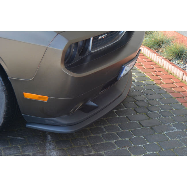 Maxton frontsplitter til Dodge Challenger Mk3. PHASE-I SRT8 Coupe – blank sort – billede 1 af 4