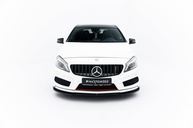 Maxton frontsplitter til Mercedes-Benz W176 AMG-LINE – blank sort – billede 2 af 7