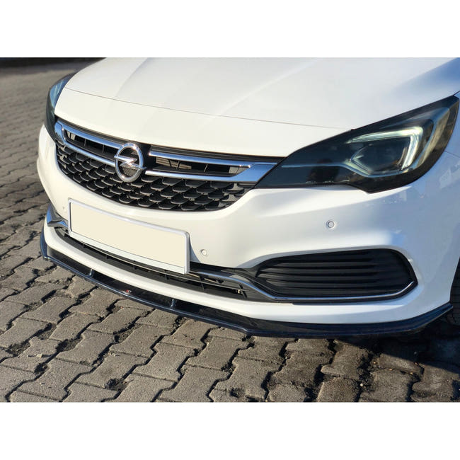 Maxton frontsplitter til Opel Astra K OPC-LINE – blank sort – billede 1 af 4