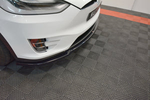 Maxton frontsplitter til Tesla Model X – blank sort – billede 3 af 6
