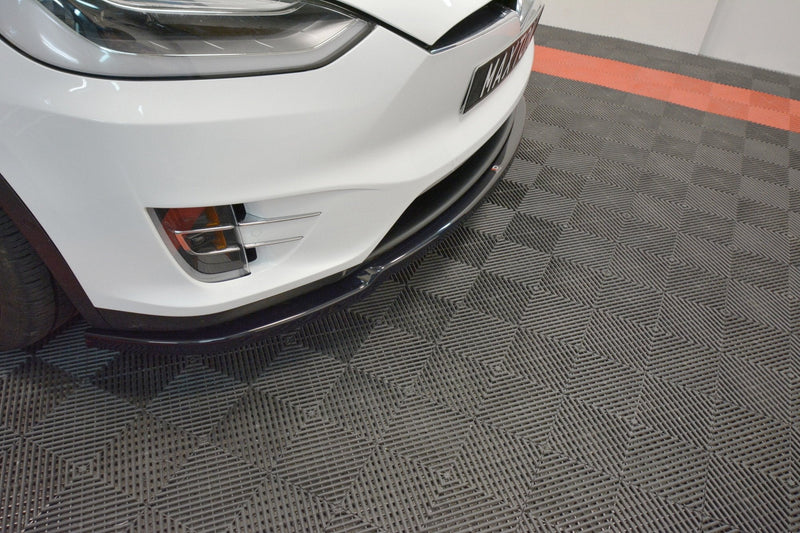 Maxton frontsplitter til Tesla Model X – blank sort – billede 3 af 6
