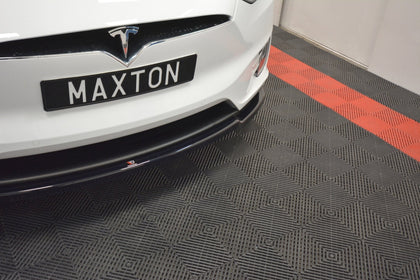 Maxton frontsplitter til Tesla Model X – blank sort – billede 2 af 6