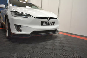 Maxton frontsplitter til Tesla Model X – blank sort – billede 1 af 6
