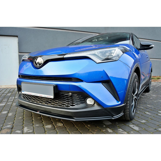 Maxton frontsplitter til Toyota C-HR – blank sort – billede 1 af 4