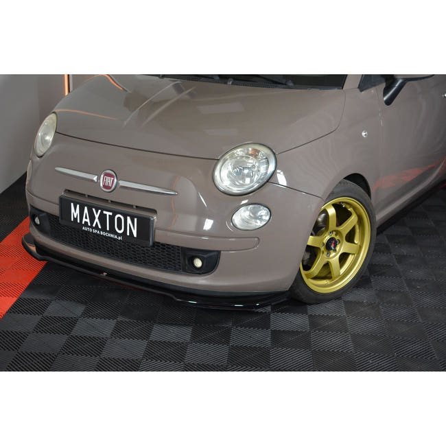 Maxton frontsplitter til Fiat 500 Hatchback – blank sort – billede 1 af 6