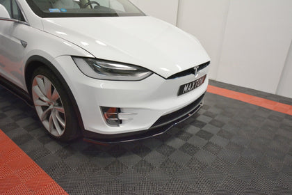 Maxton frontsplitter til Tesla Model X – blank sort – billede 3 af 6
