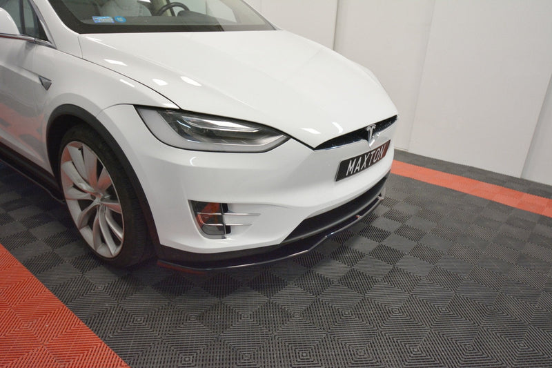 Maxton frontsplitter til Tesla Model X – blank sort – billede 3 af 6