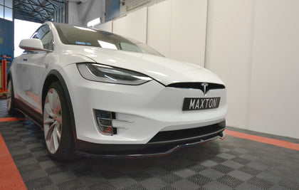 Maxton frontsplitter til Tesla Model X – blank sort – billede 1 af 6