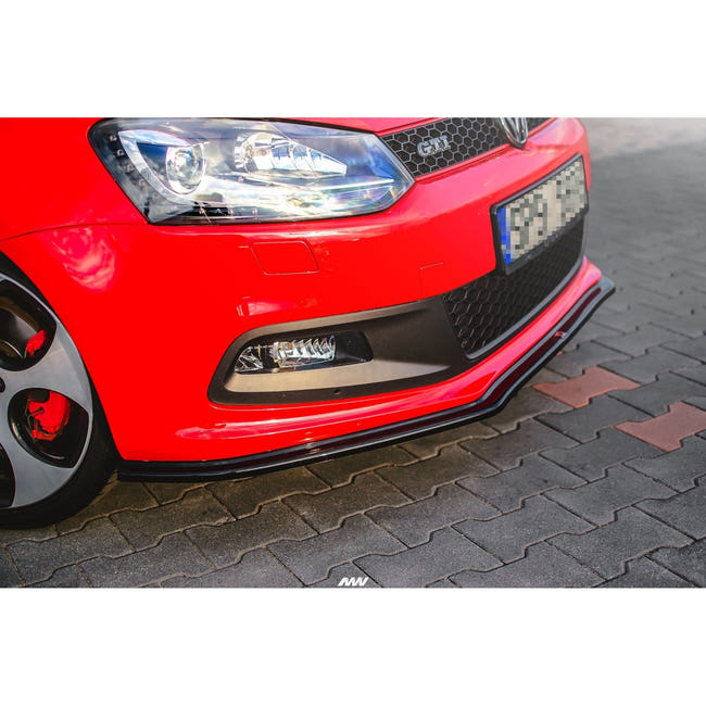 Maxton frontsplitter til Volkswagen Polo GTI Mk5 – blank sort – billede 1 af 3