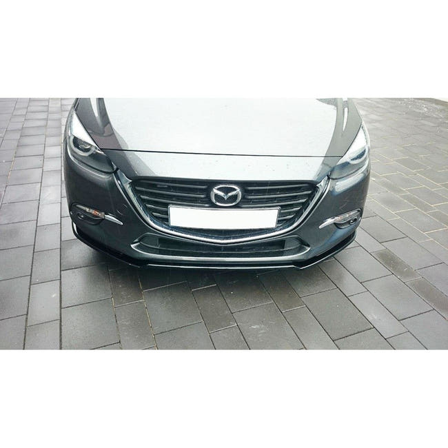 Maxton frontsplitter til Mazda 3 BN (Mk3) Facelift – blank sort – billede 1 af 6