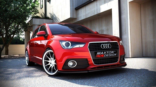 Maxton frontsplitter til Audi A1 8X – blank sort – billede 1 af 2
