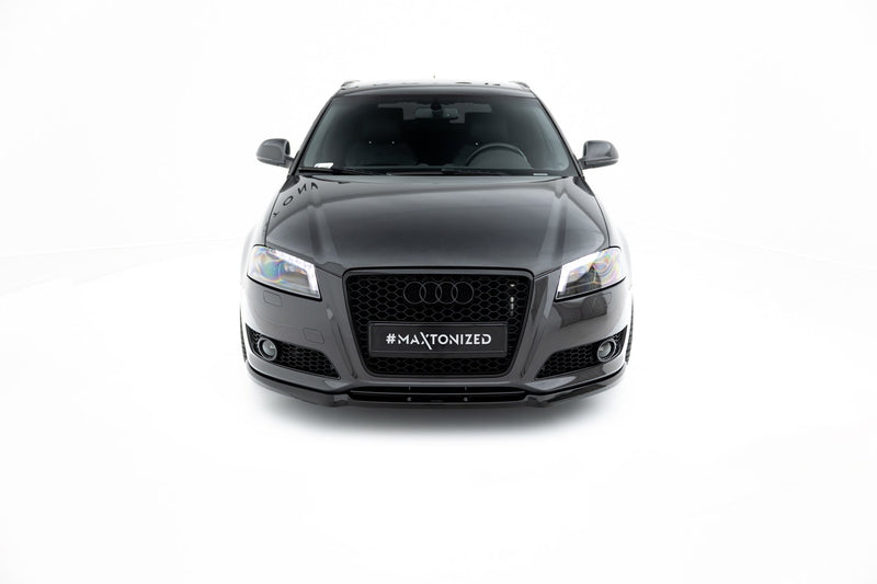 Maxton frontsplitter til Audi A3 8P Facelift – blank sort – billede 2 af 5