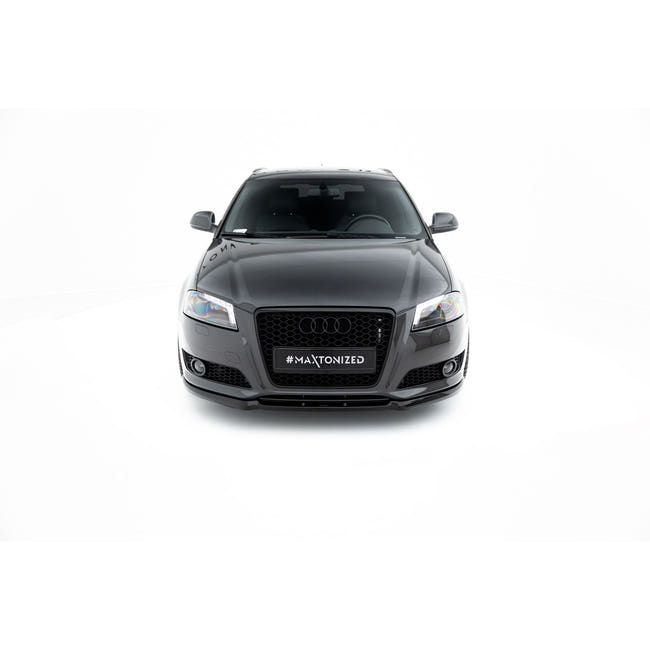 Maxton frontsplitter til Audi A3 8P Facelift – blank sort – billede 2 af 5