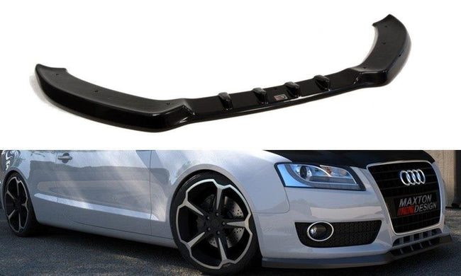 Maxton frontsplitter til Audi A5 8T – blank sort – billede 1 af 2