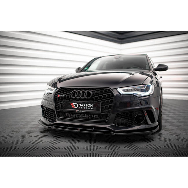 Maxton frontsplitter til Audi A6 RS6 Look C7 – blank sort – billede 1 af 5