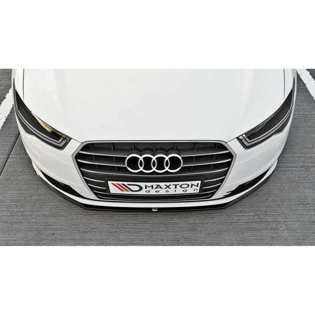 Maxton frontsplitter til Audi A6 Ultra C7 Facelift – blank sort – billede 2 af 4