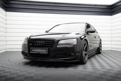 Maxton frontsplitter til Audi A8 D4 – blank sort – billede 1 af 5
